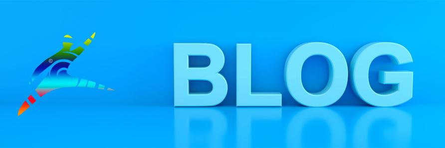 PFEOS Blog – Blaues Design mit Schriftzug BLOG und PFEOS-Logo